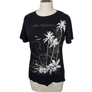 Del Sol Short Sleeves Crewneck Palm Trees St. Augustine T-Shirt M
